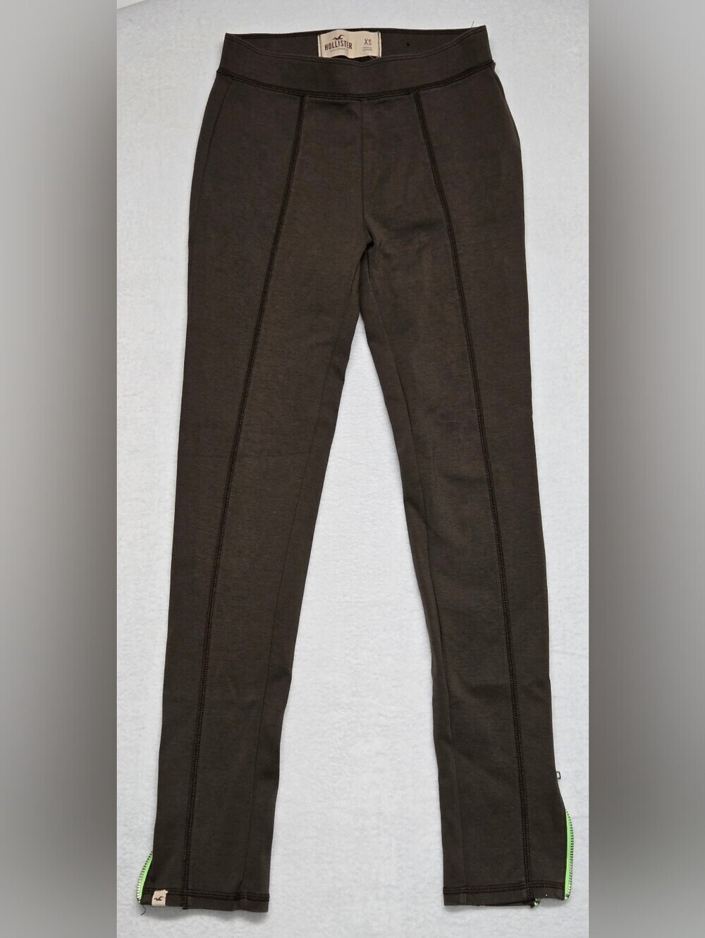 Hollister XS Brown Leggings Zipper Ankles